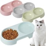 Cat Food Bowls Candy Color Plastic