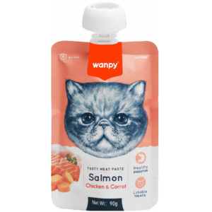 Wanpy Tasty Meat Paste Pouch Tuna, Chicken & Carrot 90gm