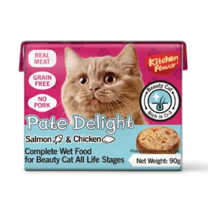 KitchenFlavor Pate Delight Wet Cat food with Salmon & Chicken 90gm