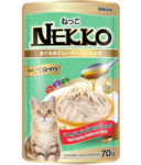 Nekko Pouch Cat Food Real Tuna Topping Chicken In Gravy 70gm
